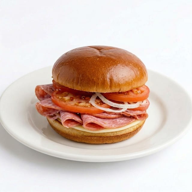Cooked Salami Sandwich.