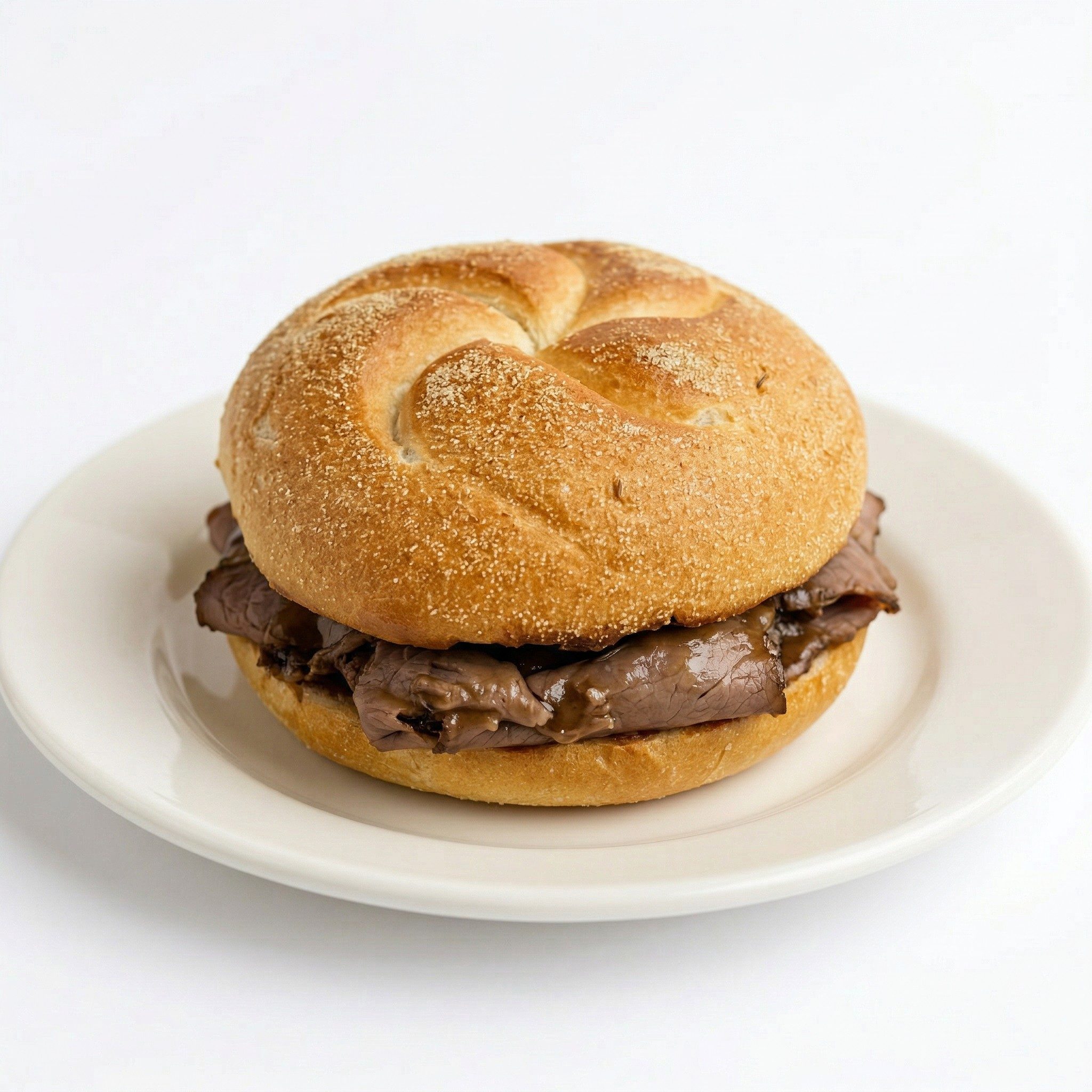 Hot Roast Beef on Kaiser.