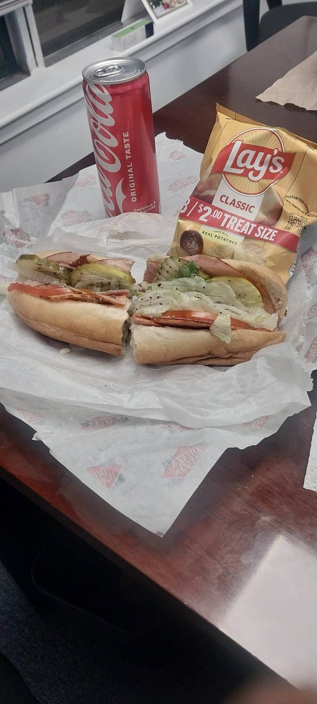 Sm. Hoagie with Chip & Soda.