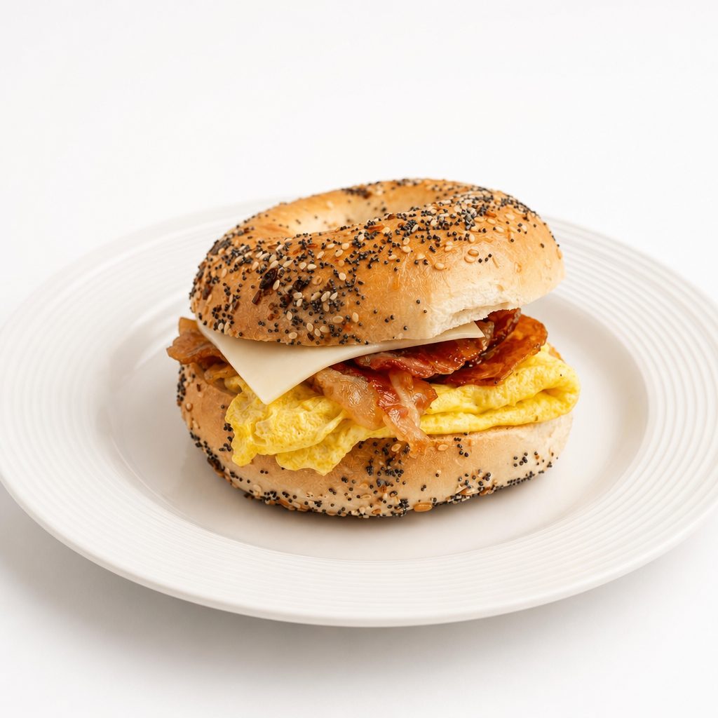 Egg & Meat with Cheese Sandwich.