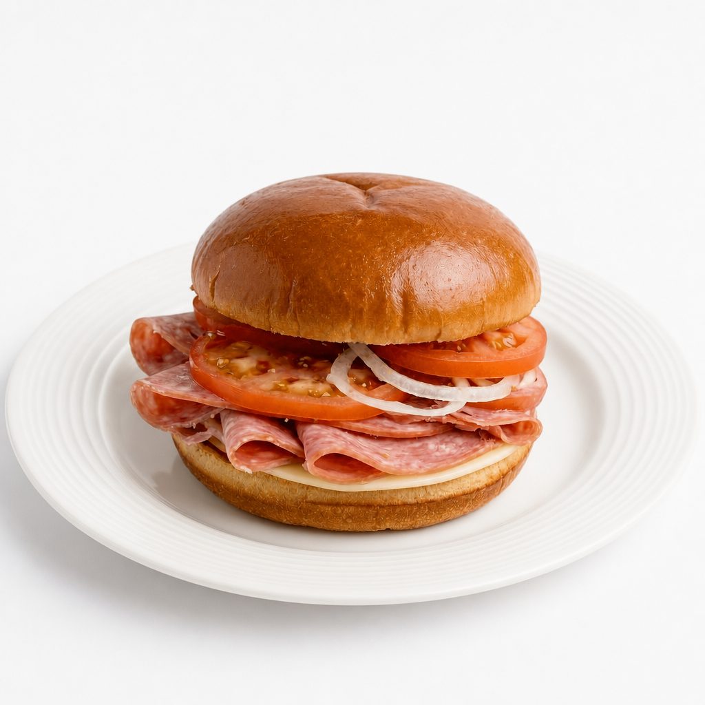 Cooked Salami Sandwich.