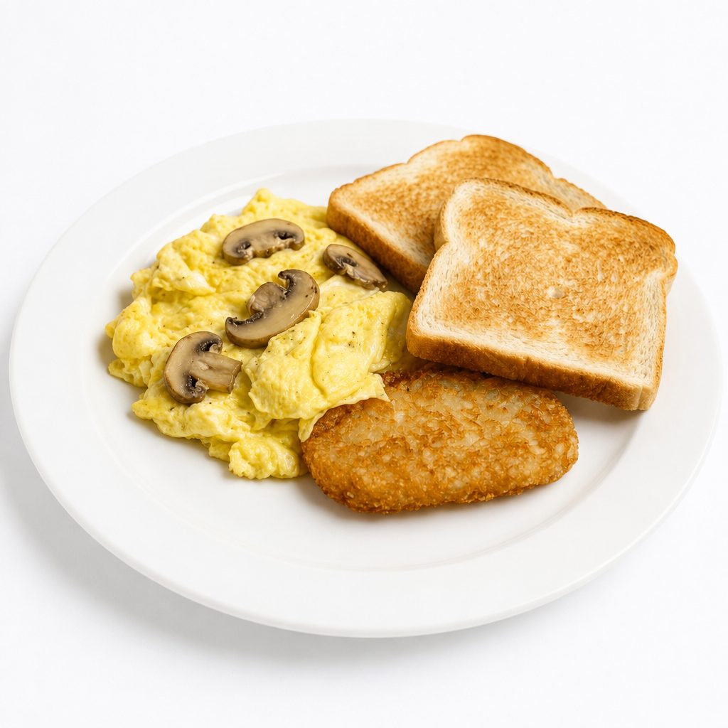 Mushroom & Cheese Omelette.