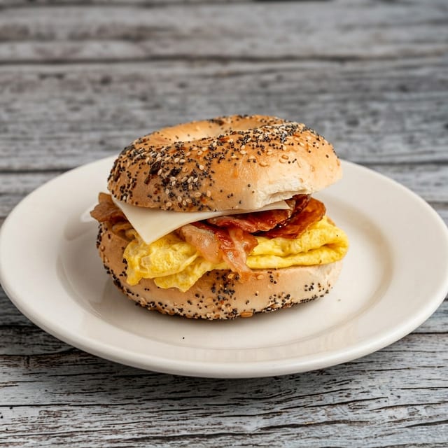 Egg & Meat with Cheese Sandwich.