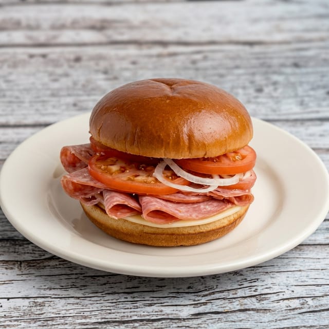 Cooked Salami Sandwich.