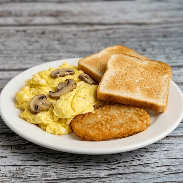 Mushroom & Cheese Omelette.