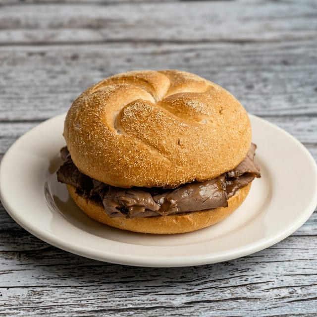 Hot Roast Beef on Kaiser.