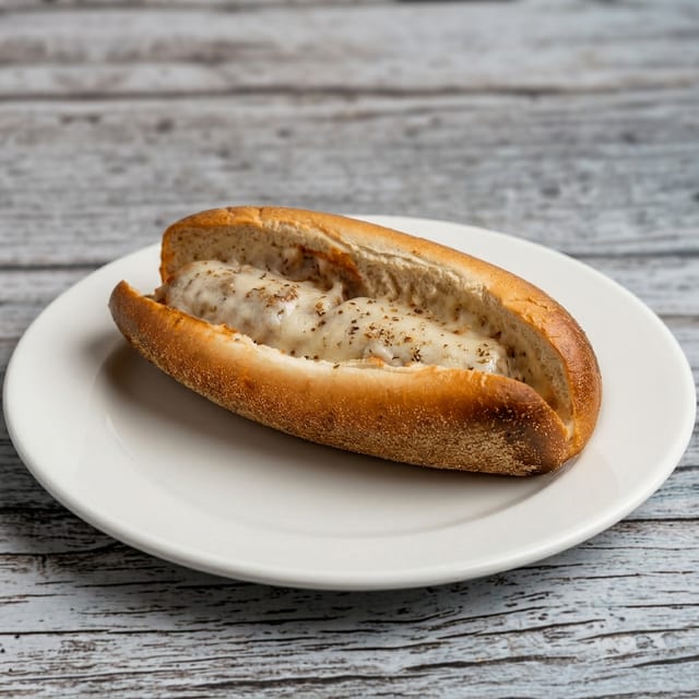 Meatball Parmesan Sandwich.