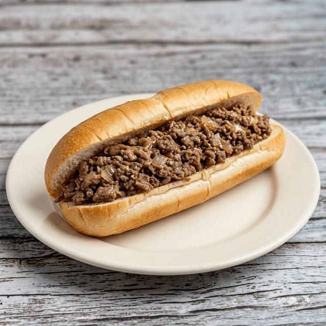 Cheese Steak Sandwich.