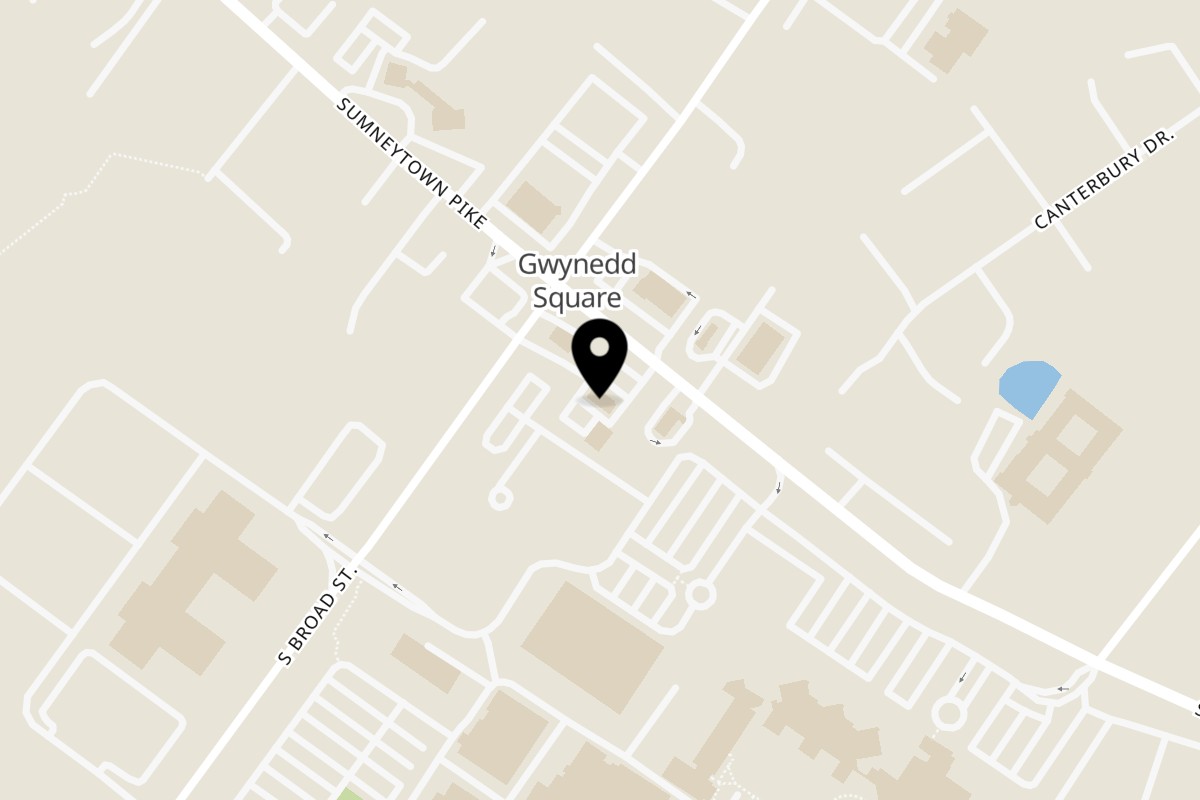 Map showing the location of West Point Deli Plus on 794 Sumneytown Pike in Lansdale